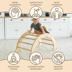 Climbing Arch & Rocker Balance - Montessori Climbers for Kids 1-7 y.o. – Beige (ONLINE ORDER ONLY)