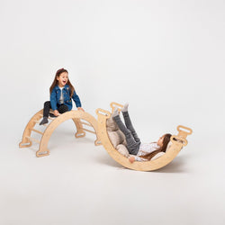 Climbing Arch & Rocker Balance - Montessori Climbers for Kids 1-7 y.o. – Beige (ONLINE ORDER ONLY)