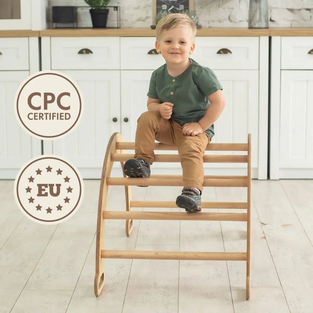 Climbing Arch & Rocker Balance - Montessori Climbers for Kids 1-7 y.o. – Beige (ONLINE ORDER ONLY)