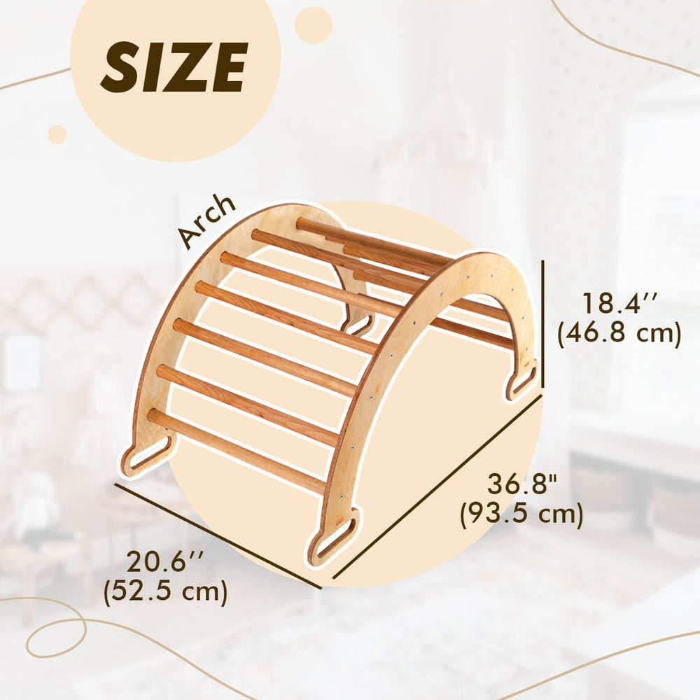 Climbing Arch & Rocker Balance - Montessori Climbers for Kids 1-7 y.o. – Beige (ONLINE ORDER ONLY)