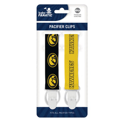 Iowa Hawkeyes - Pacifier Clip 2-Pack (ONLINE ORDER ONLY)