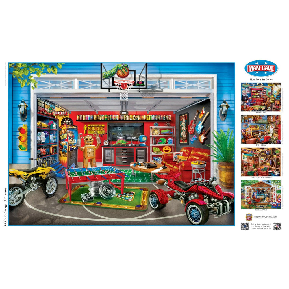 Man Cave - Garage of Dreams 1000 Piece Jigsaw Puzzle (ONLINE ORDER ONLY)