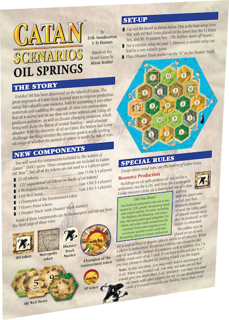 Catan: Scenario - Oil Springs (ONLINE ORDER ONLY)