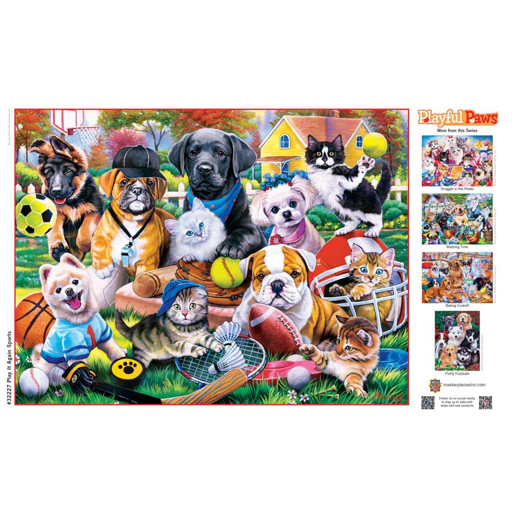 Playful Paws - Play it Again Sports 300 Piece EZ Grip Jigsaw Puzzle