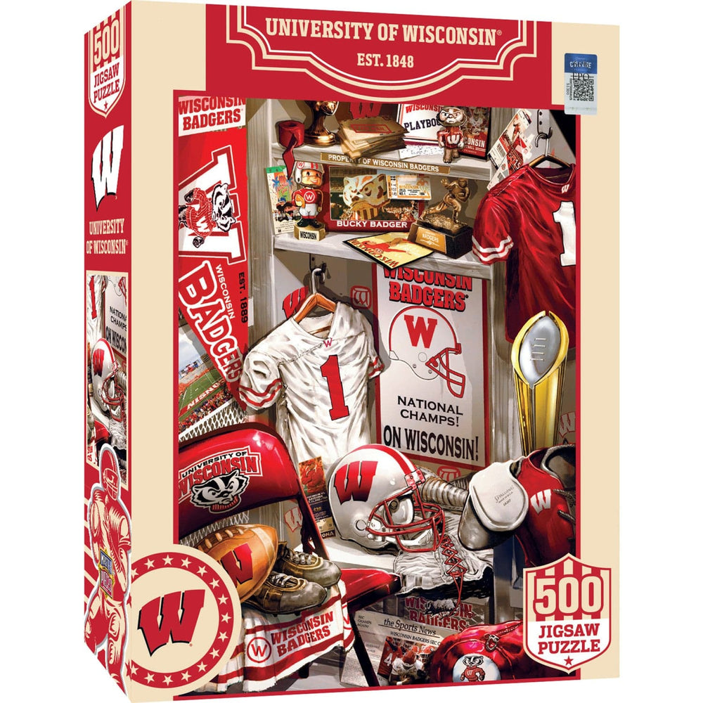 Wisconsin Badgers - Locker Room 500 Piece Jigsaw Puzzle (ONLINE ORDER ONLY)