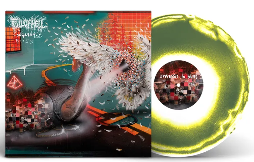 Full of Hell - Coagulated Bliss [IEX Neon Yellow/White/Olive Mix] [Vinyl] (ONLINE ORDER ONLY)
