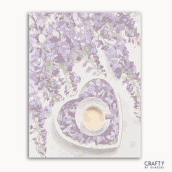 Coffee And Purple Flowers Art (ONLINE ORDER ONLY)