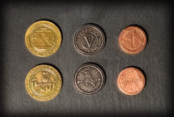 50 Metal Coin Board Game Upgrade Set (Medieval Coins) (ONLINE ORDER ONLY)