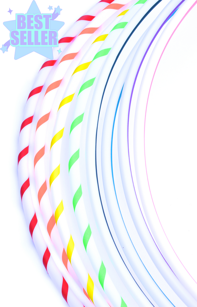 HDPE & Polypro Beginner Hula Hoops with Colored Gaffer Tape - Best Seller (ONLINE ORDER ONLY)