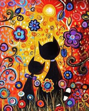 Colorful Cats Art (ONLINE ORDER ONLY)