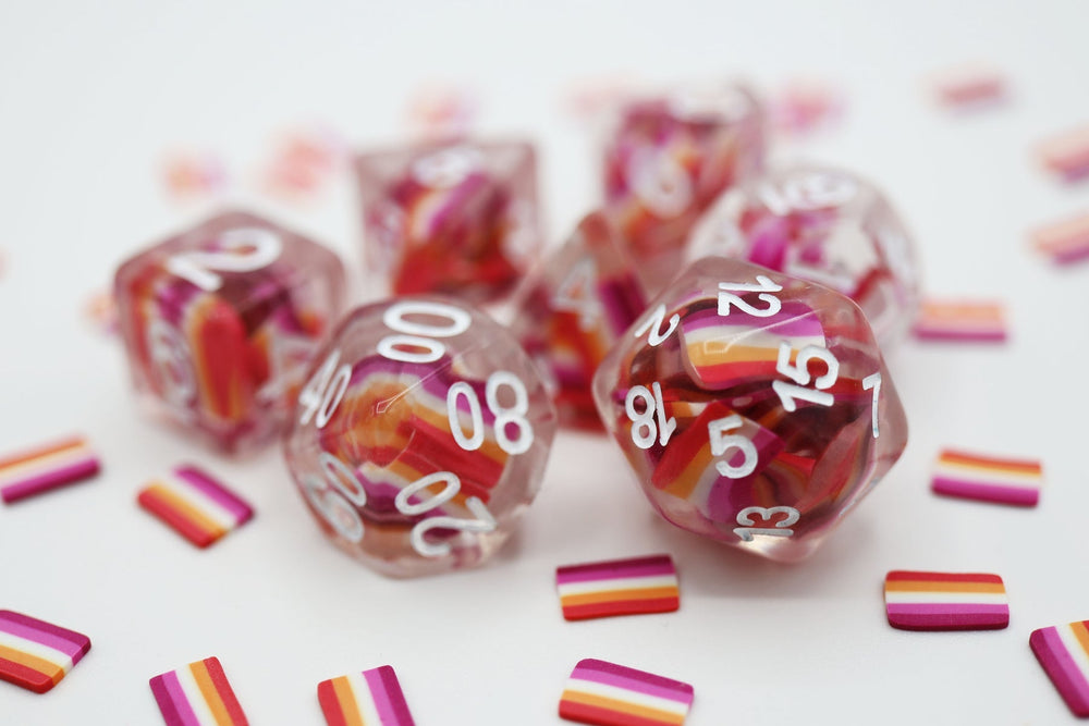 Foam Brain Games Pride Flag RPG Dice Set (ONLINE ORDER ONLY)