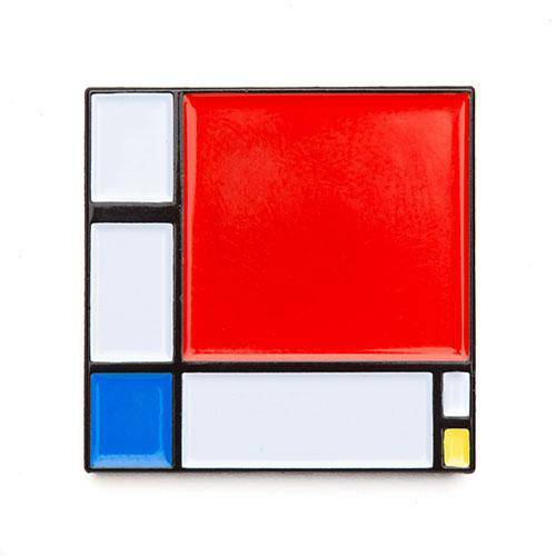 Composition II in Red, Blue, and Yellow Enamel Pin - Today is Art Day (ONLINE ORDER ONLY)