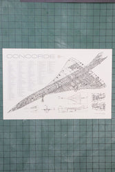 Concorde Supersonic Airliner Schematic Chart (Online Order Only)