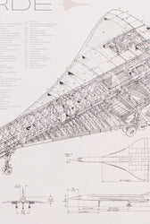Concorde Supersonic Airliner Schematic Chart (Online Order Only)