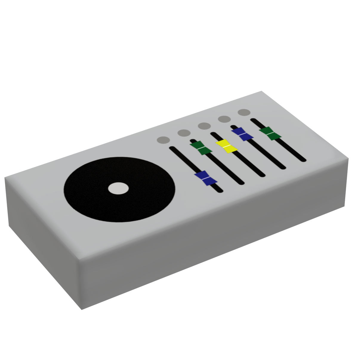 Control Panel #4 (Media Dial) for Star Wars/Space (1x2 Tile) - B3 Customs using LEGO parts (Online Order Only)