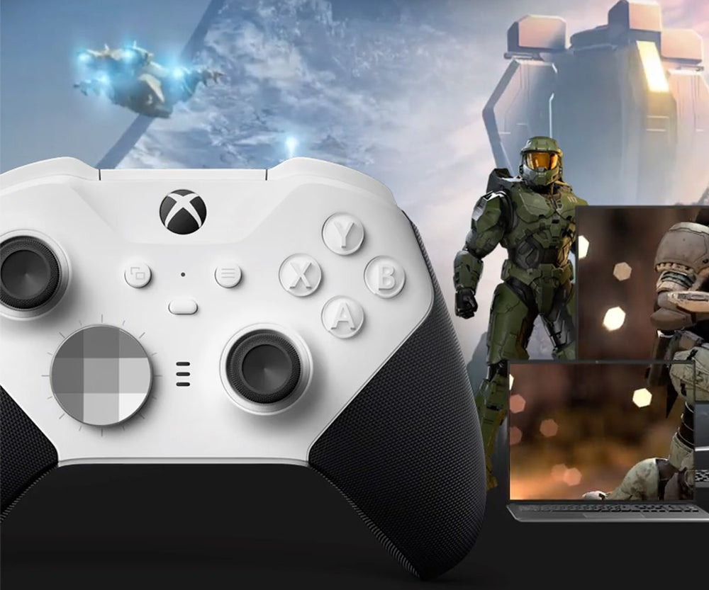 WHITE CORE XBOX ELITE SERIES 2 CUSTOM MODDED CONTROLLER (Online Order Only)