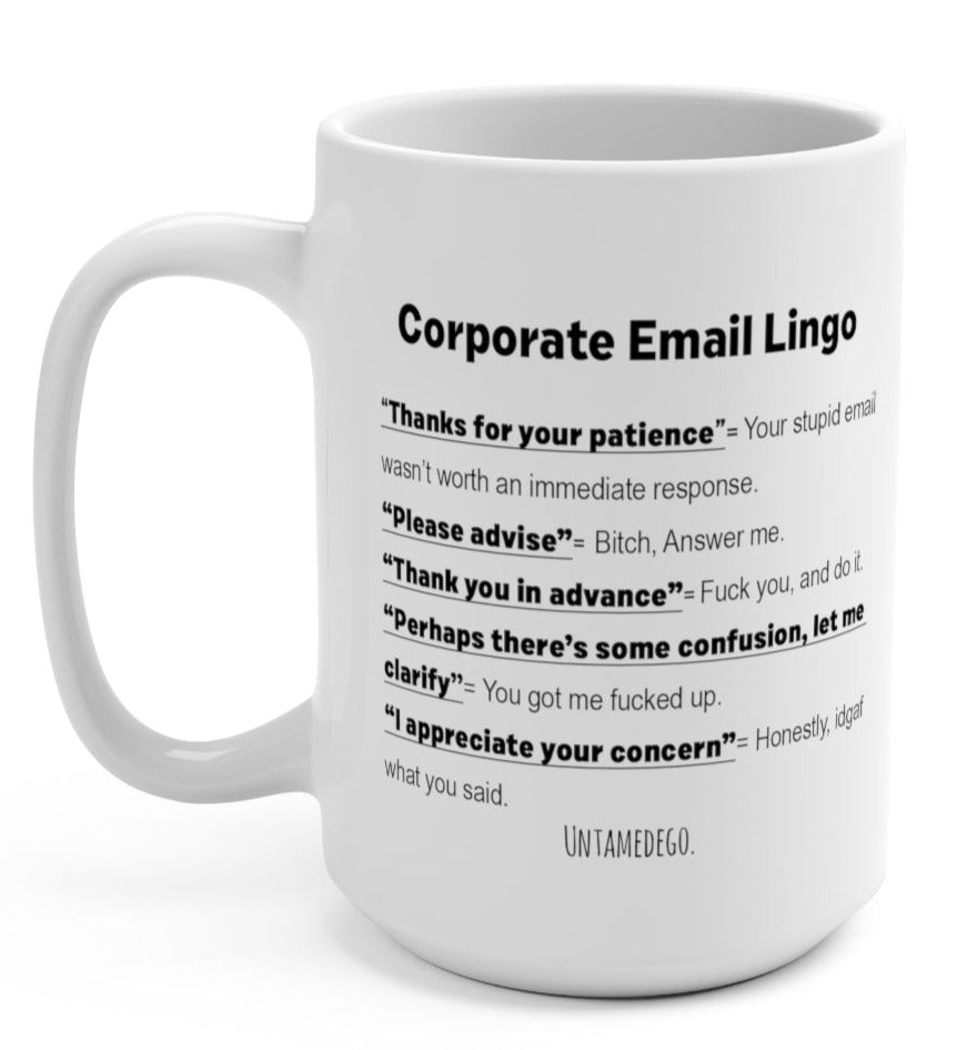 Corporate Email Lingo Version 2 15oz Mug