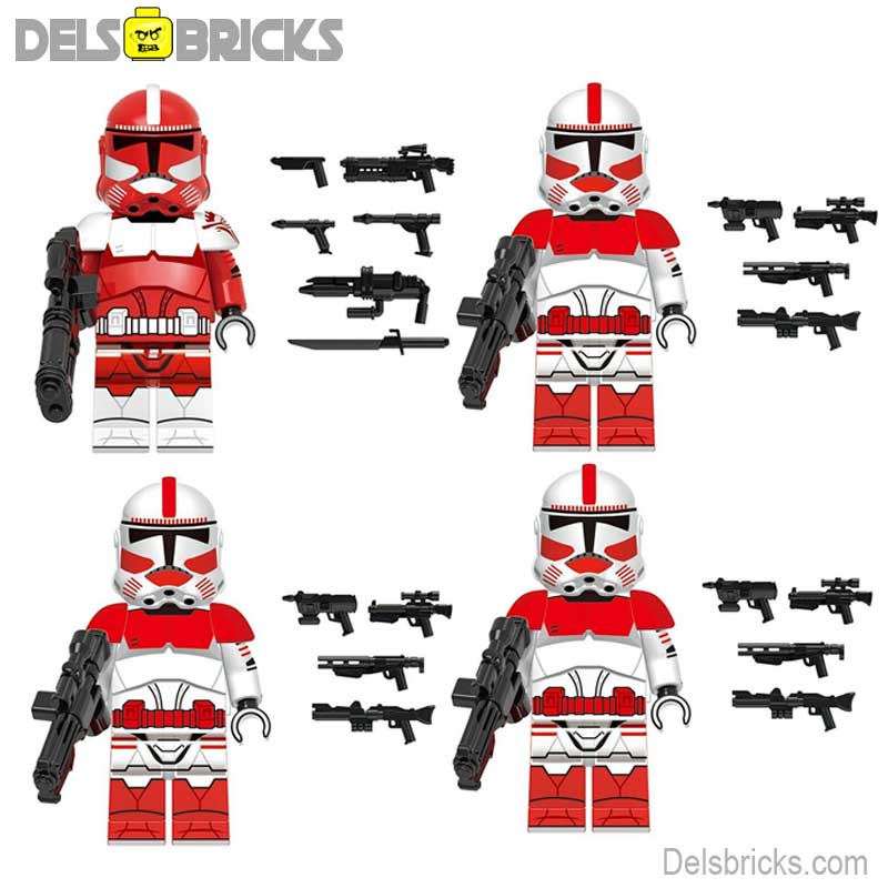 Coruscant Guard Clone trooper Set of 4 Lego Star Wars Minifigures custom toys (ONLINE ORDER ONLY)