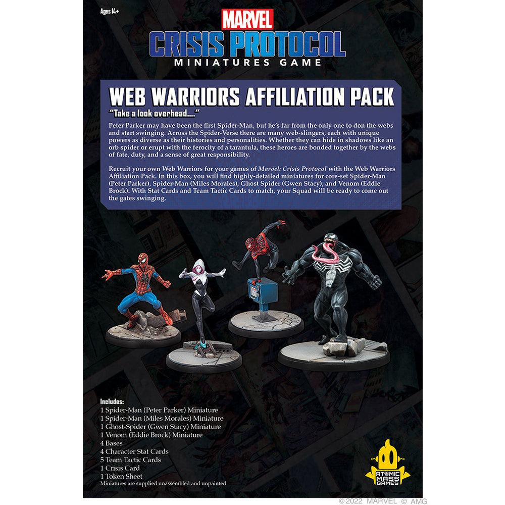 Marvel Crisis Protocol: Web Warriors Affiliation Pack (ONLINE ORDER ONLY)