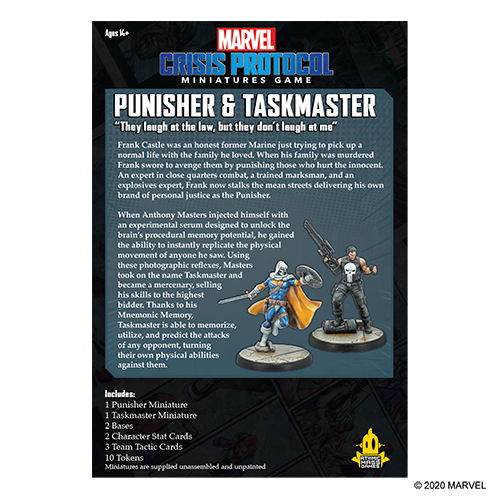 Marvel Crisis Protocol: Punisher & Taskmaster (ONLINE ORDER ONLY)