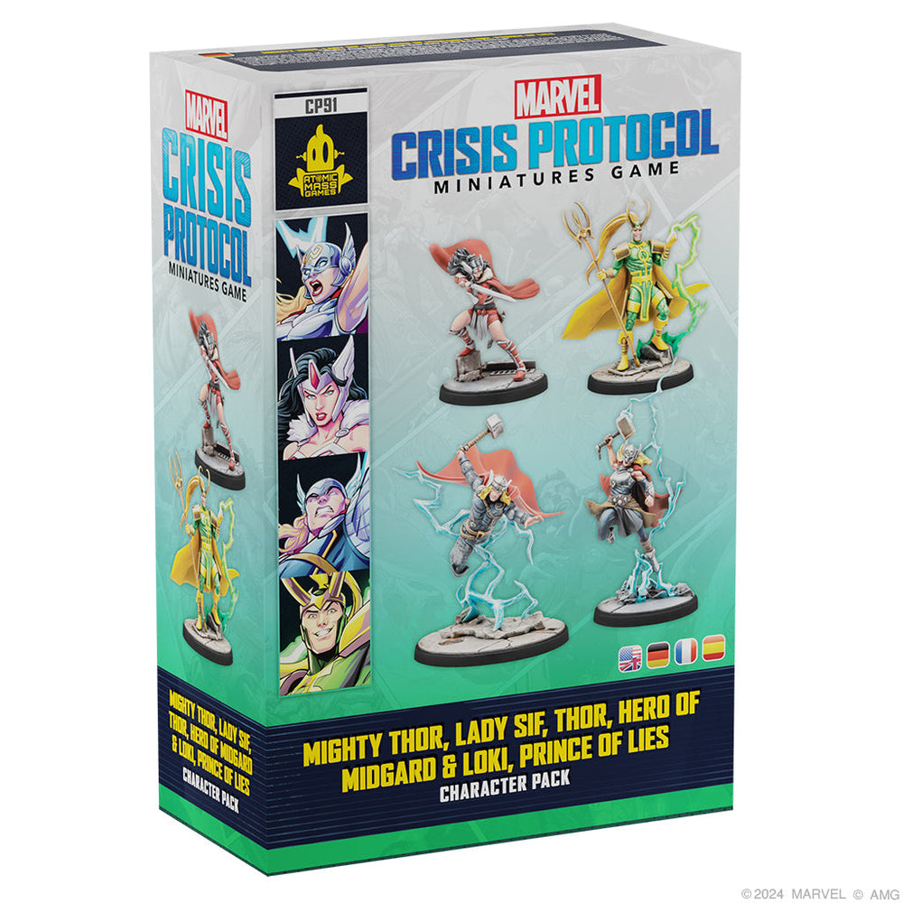 Marvel Crisis Protocol: Mighty Thor, Lady Sif, Thor, Hero of Midgard & Loki, Prince of Lies (ONLINE ORDER ONLY)