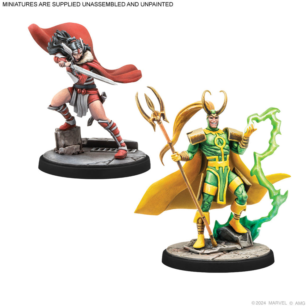 Marvel Crisis Protocol: Mighty Thor, Lady Sif, Thor, Hero of Midgard & Loki, Prince of Lies (ONLINE ORDER ONLY)