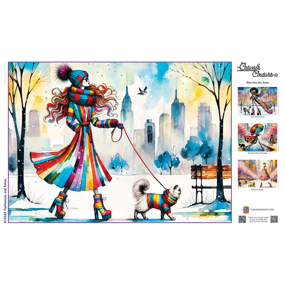 Catwalk Couture - Fashionista and Feline 1000 Piece Jigsaw Puzzle (ONLINE ORDER ONLY)