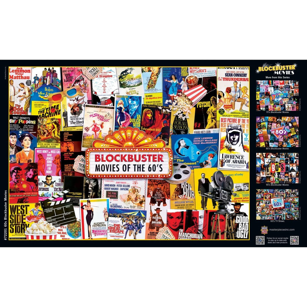 60's Blockbusters 1000 Piece Jigsaw Puzzle (ONLINE ORDER ONLY)