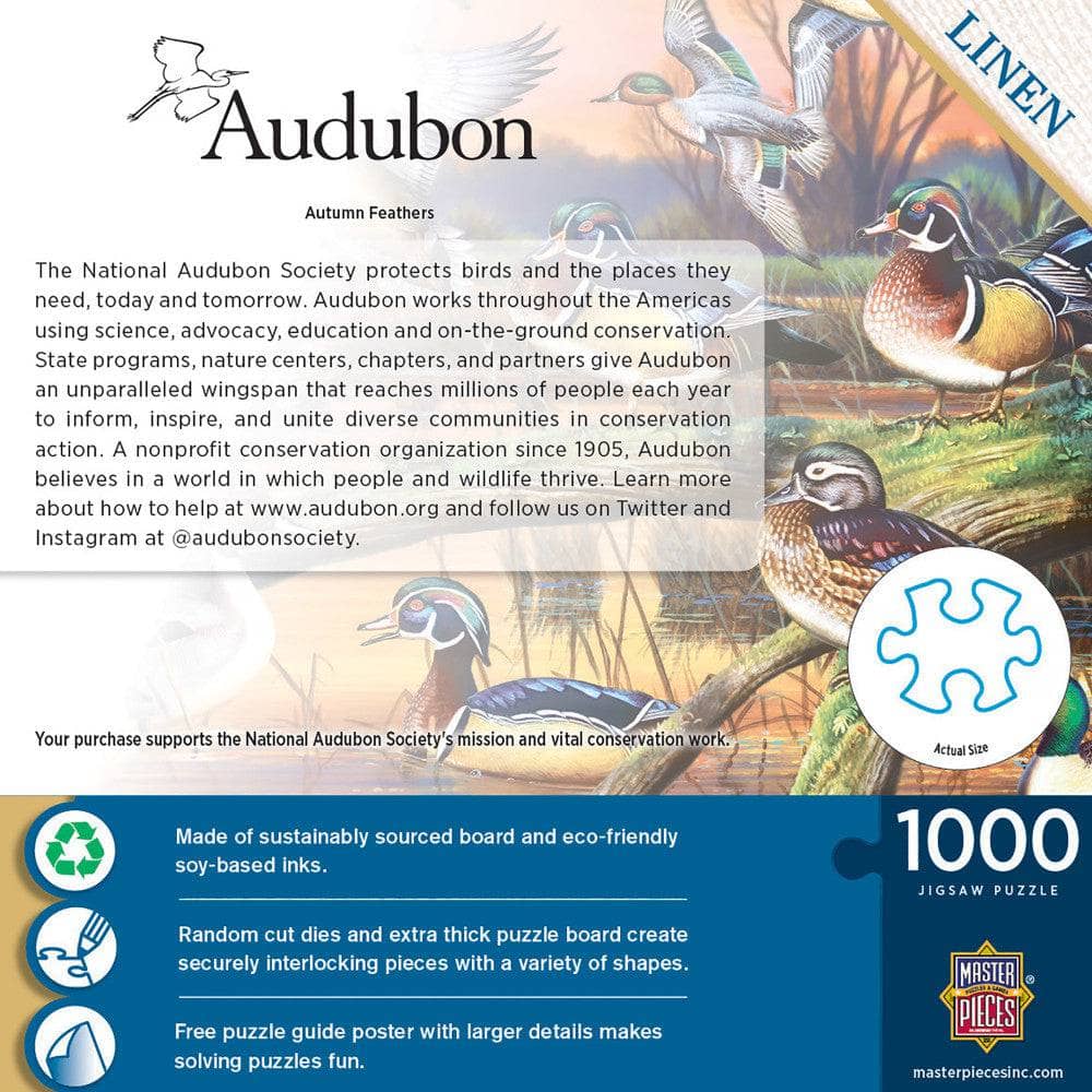 Audubon - Autumn Feathers 1000 Piece Jigsaw Puzzle (ONLINE ORDER ONLY)