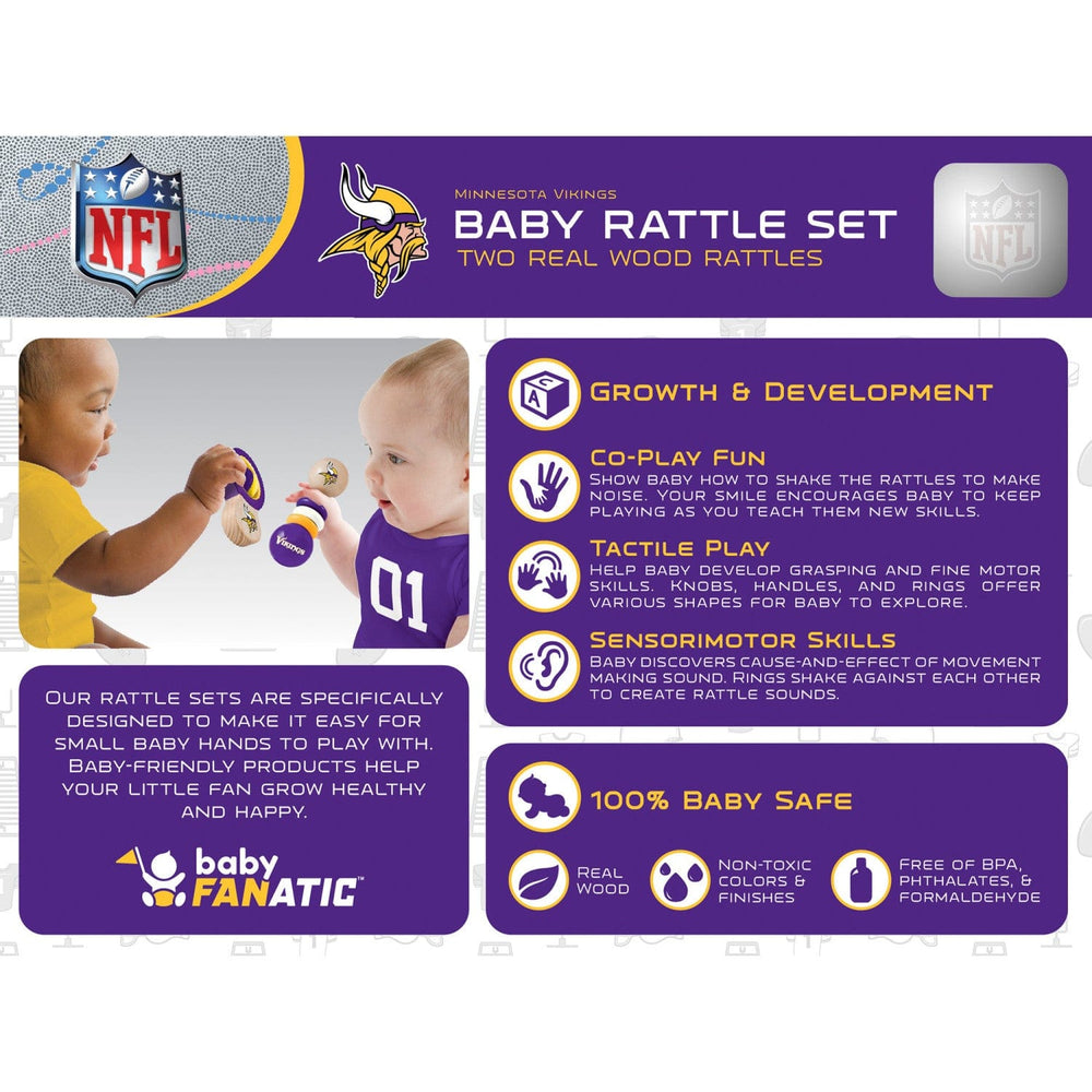 Minnesota Vikings - Baby Rattles 2-Pack (ONLINE ORDER ONLY)