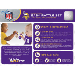 Minnesota Vikings - Baby Rattles 2-Pack (ONLINE ORDER ONLY)