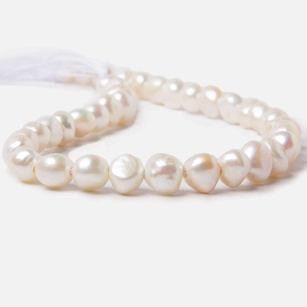 Cream Large Hole Freshwater pearl 11 -12mm Side Drilled, 15 inches, 38 pcs/strand (ONLINE ORDER ONLY)