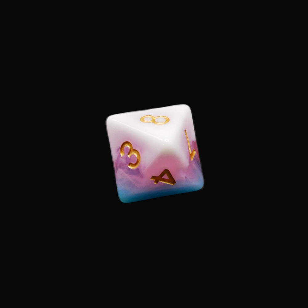 Creamsicle of Doom - 7 Piece DnD Dice Set | Acrylic RPG Gaming Dice (ONLINE ORDER ONLY)