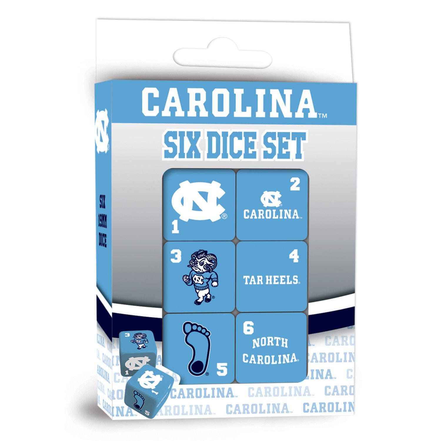UNC Tar Heels Dice Set - 19mm (ONLINE ORDER ONLY)