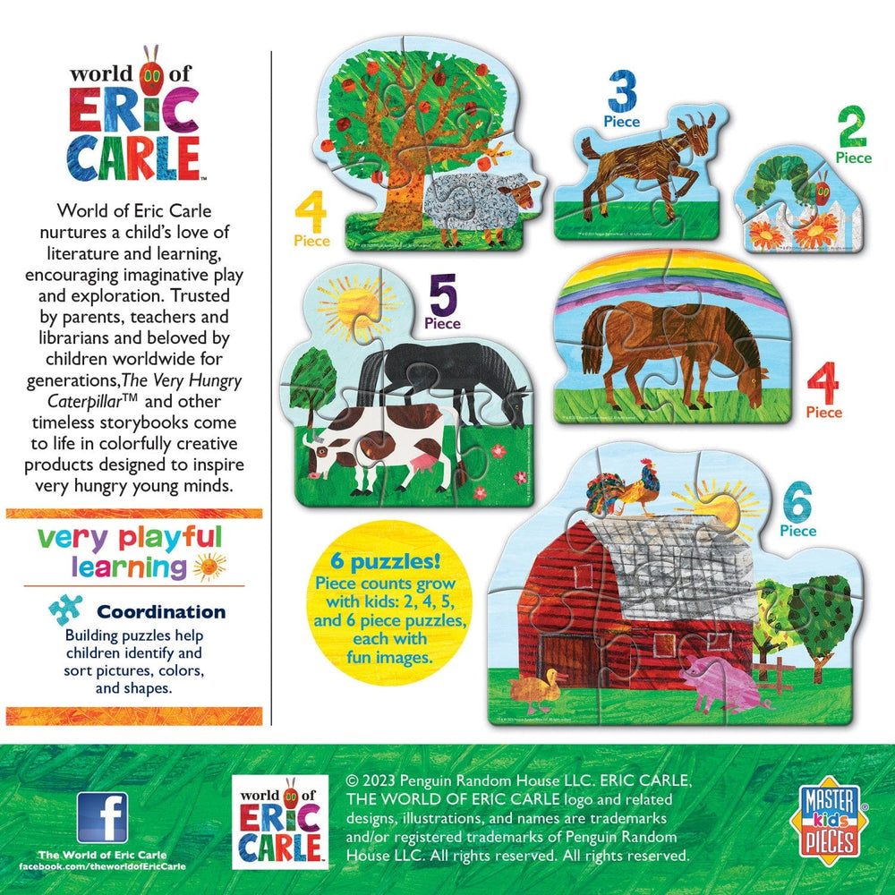 Eric Carle - Farm Life 6-Pack Mini Shaped Jigsaw Puzzles (ONLINE ORDER ONLY)
