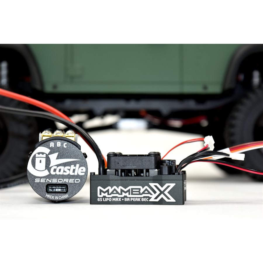 Castle Creations Mamba X ESC Waterproof Sensored Brushless Combo 1900kV Slate (ONLINE ORDER ONLY)