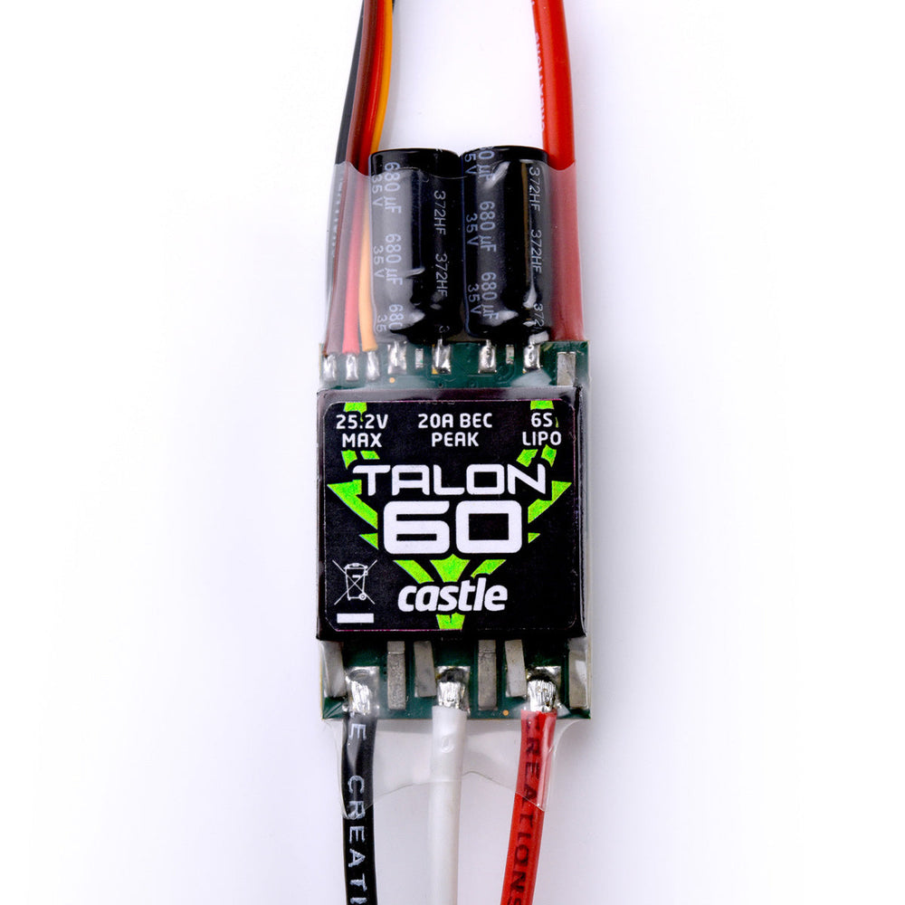 Castle Creations Talon 60 Brushless ESC withHeavy Duty BEC (ONLINE ORDER ONLY)