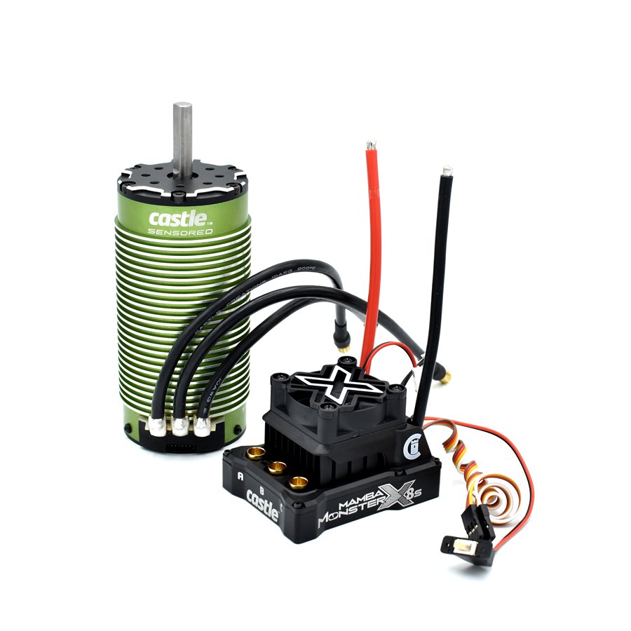 Castle Creations Mamba Monster X 8S 1/6 ESC Motor Combo 2028 Sensored Motor 800kV (ONLINE ORDER ONLY)