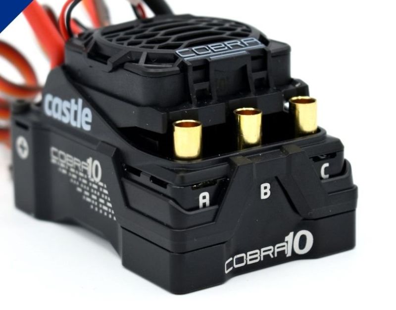 Castle Creations Cobra 10 ESC 1/10 or 1/8 Scale 6S Max 25.2V Max 8A Peak BEC 010-0174-00 (ONLINE ORDER ONLY)