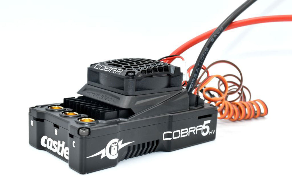 Castle Creations Cobra 5 HV, 12S, 50.4V ESC, 20A Peak BEC 010-0178-00 (ONLINE ORDER ONLY)
