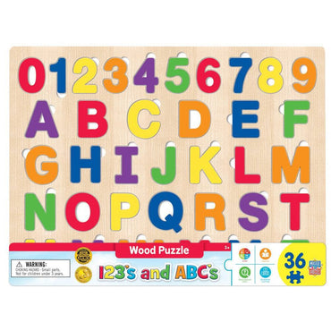 123's and ABC's - 36 Piece Wood Jigsaw Puzzle (ONLINE ORDER ONLY)