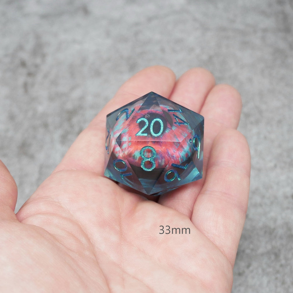 Cthulhu's Eye | Giant D20 Moving Eye DnD Dice | Acrylic RPG Gaming Dice (ONLINE ORDER ONLY)
