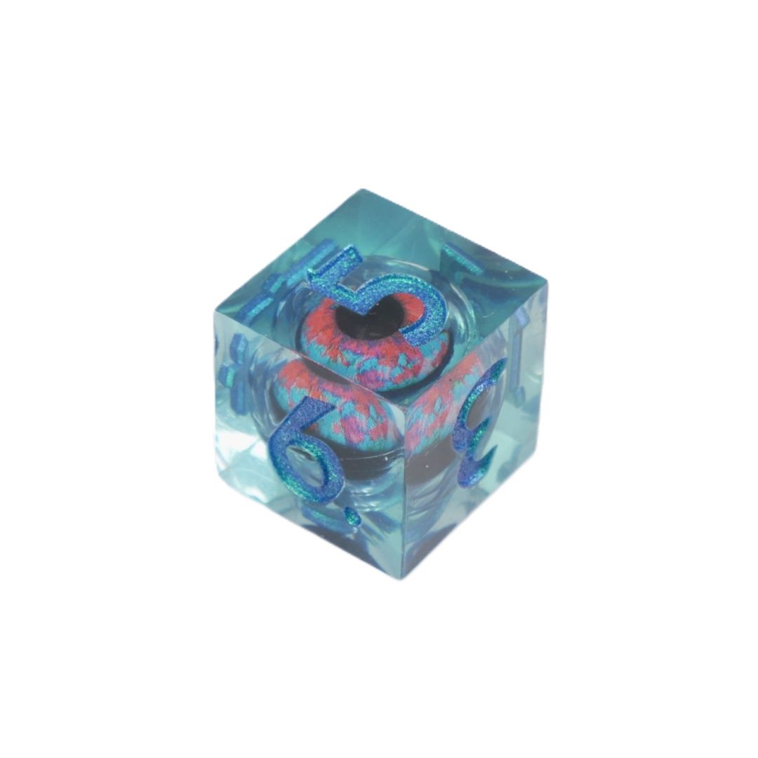 1d6 Moving Eye Sharp Edge DnD Dice | Acrylic RPG Gaming Dice (ONLINE ORDER ONLY)