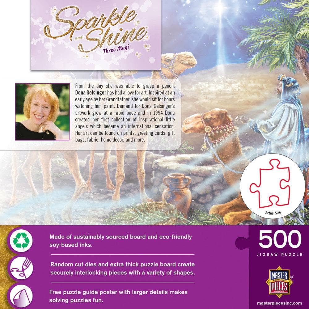 Sparkle & Shine - Three Magi 500 Piece Glitter Jigsaw Puzzle (ONLINE ORDER ONLY)