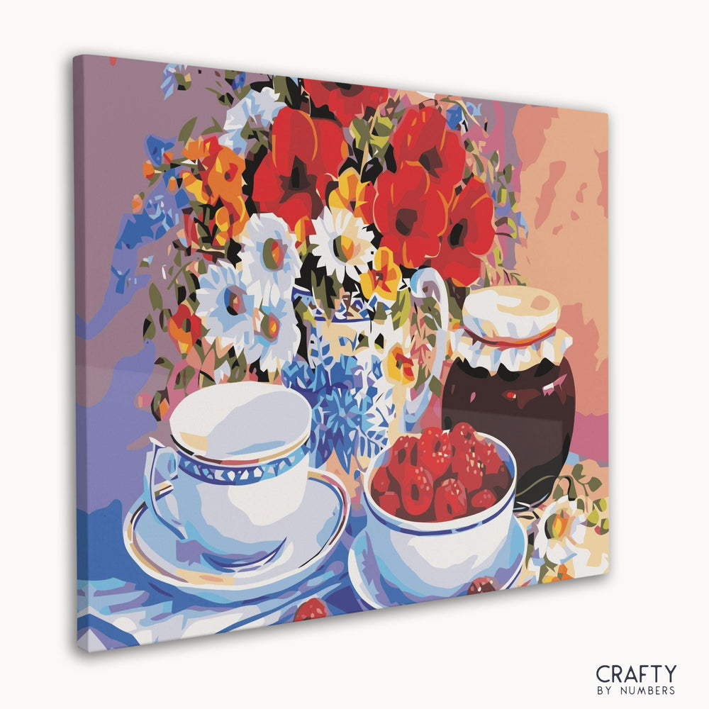 Cup Set With Decorative Flowers (ONLINE ORDER ONLY)