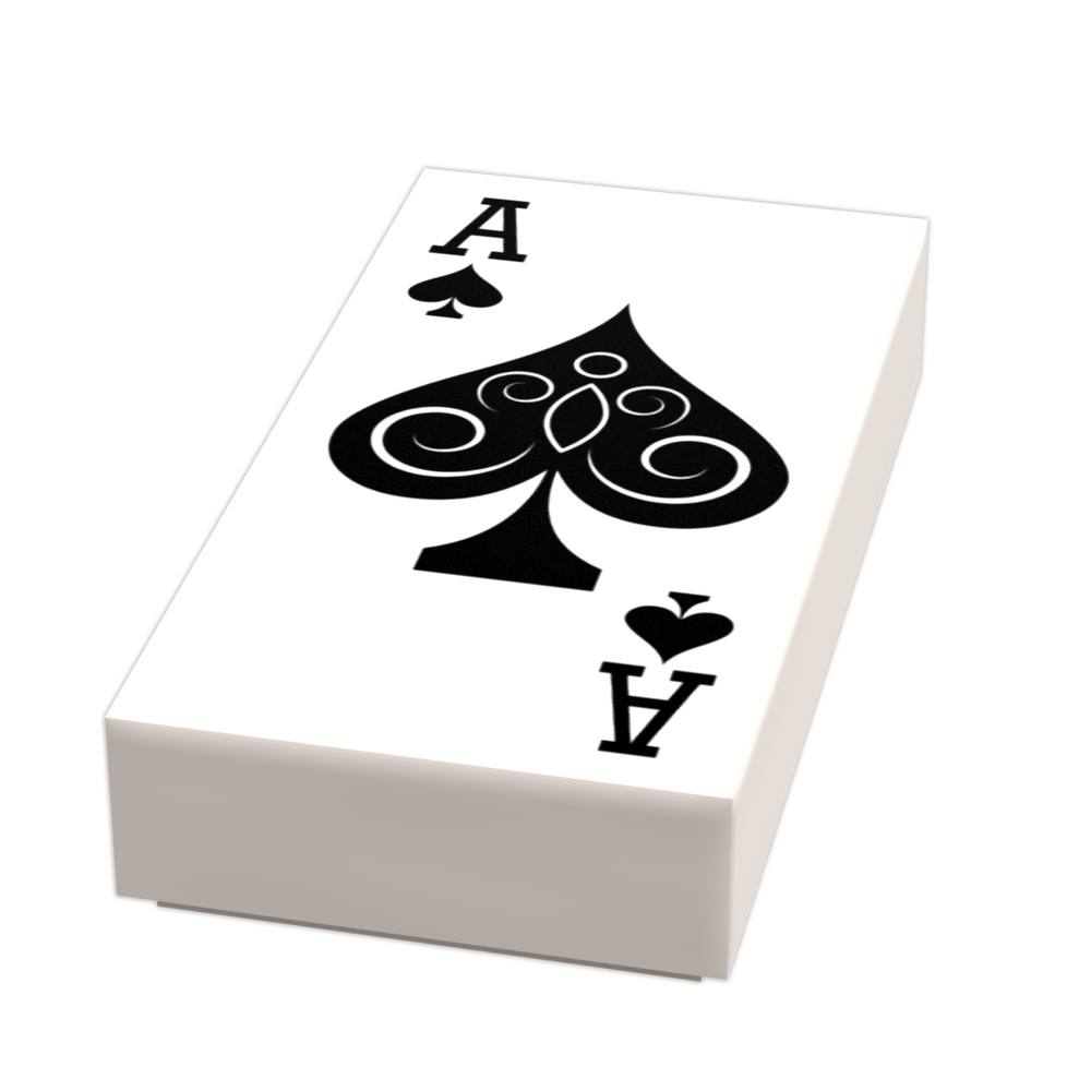 B3 Customs® Ace of Spades Playing Card (1x2 Tile) (Online Order Only)