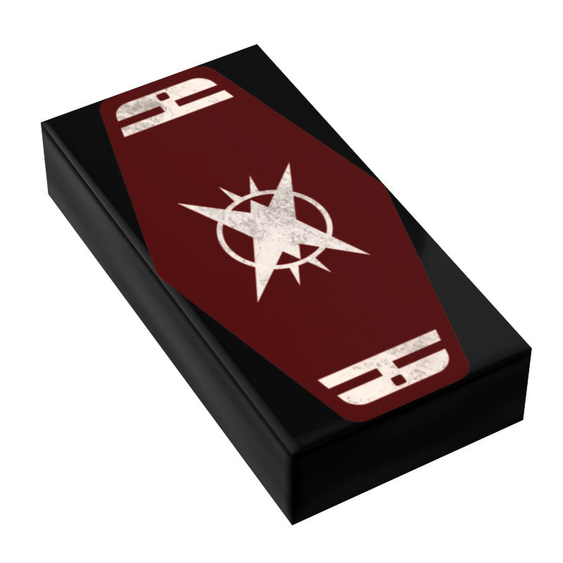 Red Ace Sabacc Card Custom Printed 1x2 Tile made using LEGO part - B3 Customs (Online Order Only)