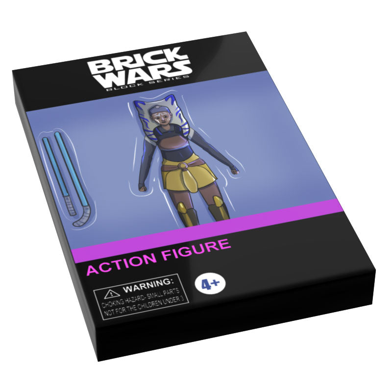 Ahsoka Action Figure (Blox Series) Tile (2x3) made from LEGO parts (Online Order Only)