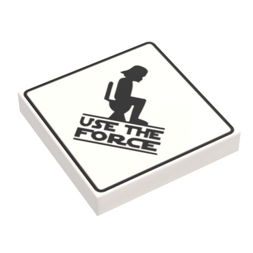 Use the Force Restroom Funny Minifig Sign made using LEGO part (Online Order Only)
