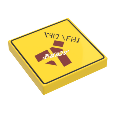 B3 Customs® Wampa Warning Sign made using LEGO bricks (Online Order Only)